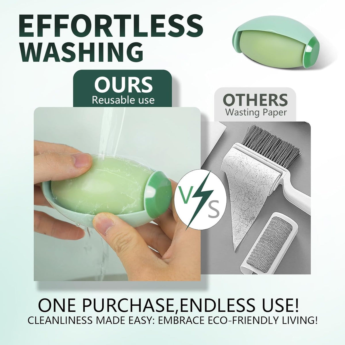 Reusable Lint Roller for Clothes, Mini Lint Roller Travel Size, Washable Pet Hair Remover | Extra Sticky, Portable, Forestgreen-Mediumaquamarine, 2.559In*3.94In